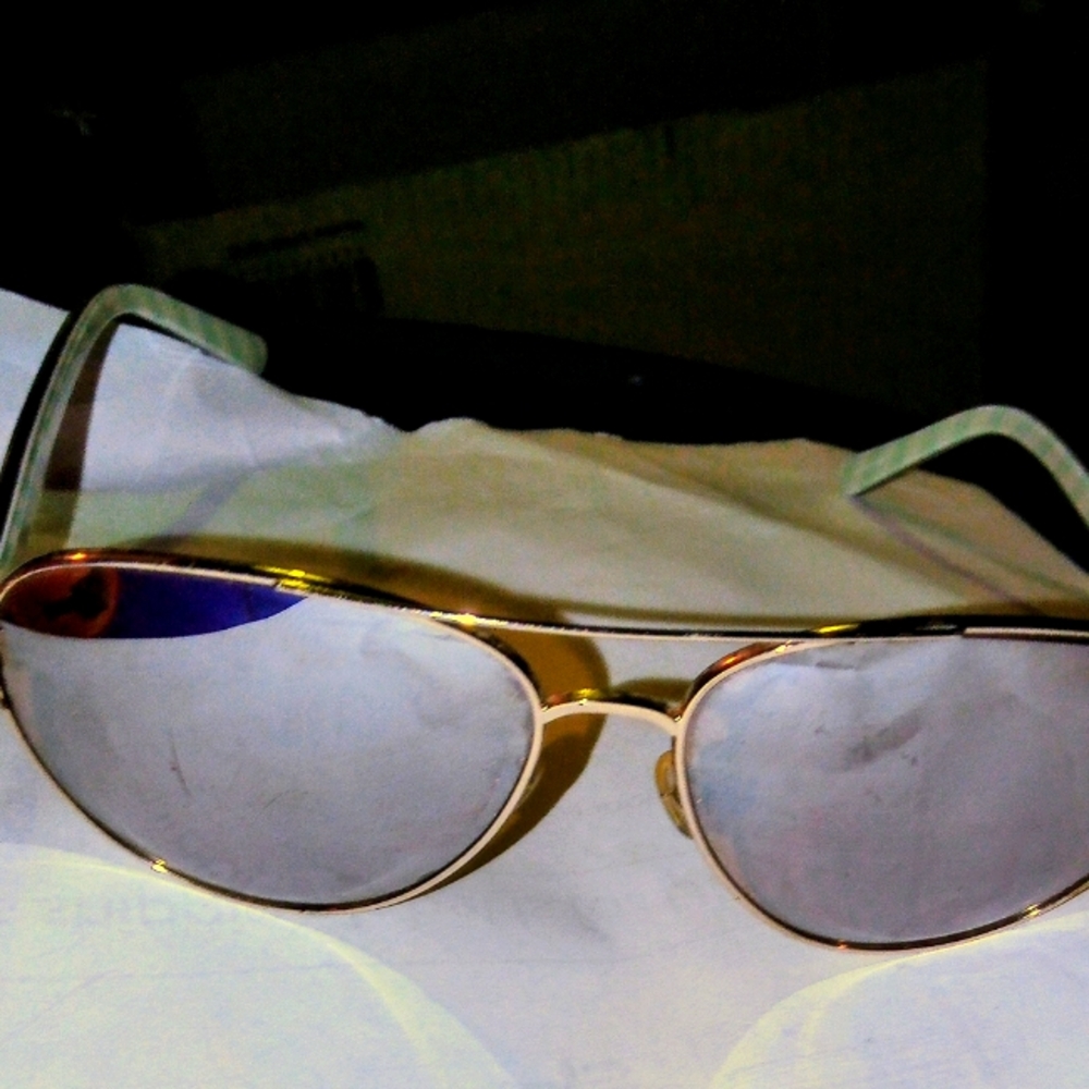 Kate Spade Gold Aviator Sunglasses